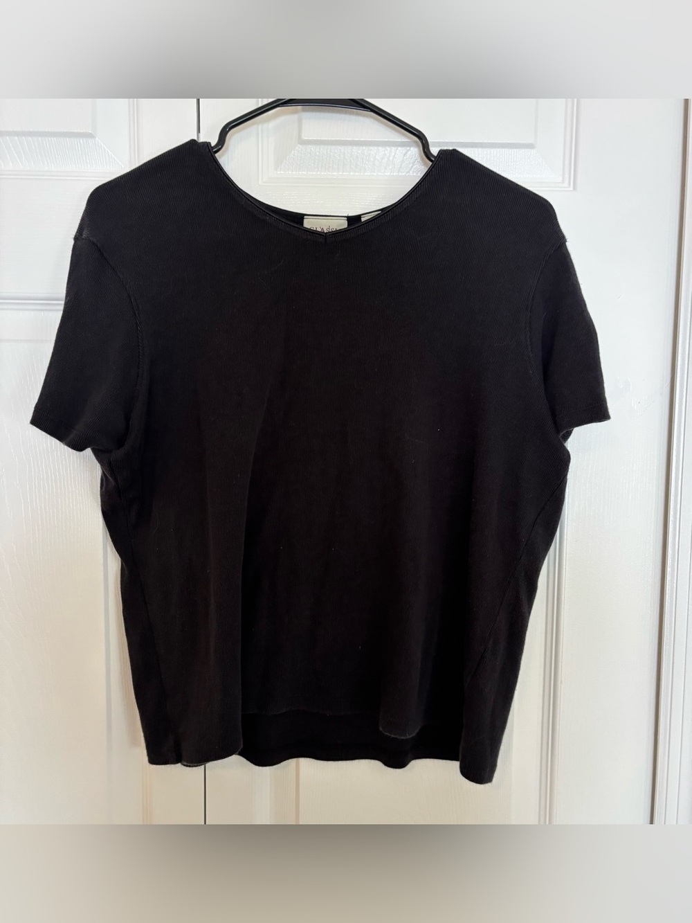 Classic Elements Black Short Sleeve Knit Top
